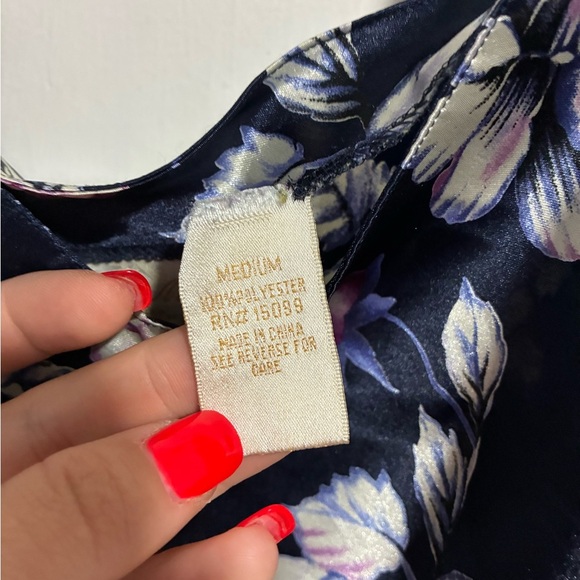 Inner Most Floral Navy Slip Dress Size M - Picture 3 of 4